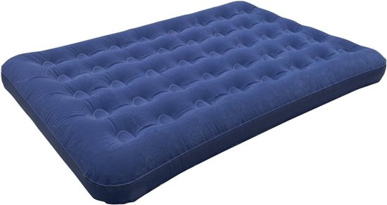 Camping Matras - Opvouwbaar Matras - Vouwmatras - Camping Matje - Slaapmat - Logeer Matras - Luchtmatras - Kampeer Matras - Camping Bedje - Vinyl - 191 x 137 x 22 cm - Blauw - van Imperatoris van Merkloos