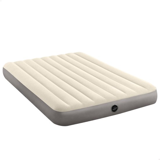 Camping Matras - Opvouwbaar Matras - Vouwmatras - Camping Matje - Slaapmat - Logeer Matras - Luchtmatras - Kampeer Matras - Camping Bedje - Vinyl - 203 x 152 x 25 cm - Taupe/Grijs - van Imperatoris van Merkloos