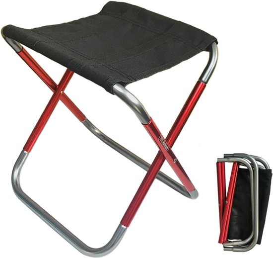 Camping Opvouwbare Kruk, Mini Opvouwbare Stoelen voor Buiten, Draagbare Lichtgewicht Opvouwbare Kruk voor Vissen, Kamperen, Reizen, Wandelen, Strand, Tuin, BBQ met Draagtas in 3 Maten (Klein) van Camp