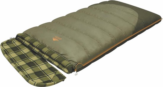 Camping & Outdoor slaapzak Siberia Wide Transformer, rechts ritssluiting dekenslaapzak, groen-grijs/geruit groen-grijs, 230 x 100 cm van Camp