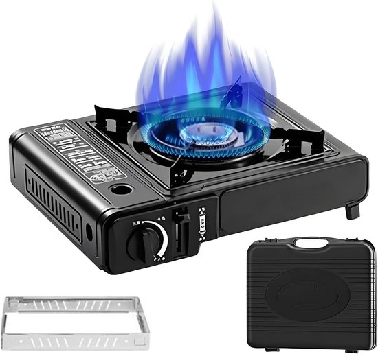 Camping Oven - Outdoor Kooktoestel - Buiten Koken - Windbestendig Ontwerp - 34 x 30.5 x 8.5 cm - Zwart