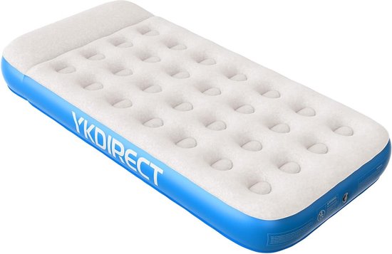 Camping Single Air Bed Camping Air Mattress for 1 Person Pillow Top Design 190 x 100 x 22 cm van Active Era