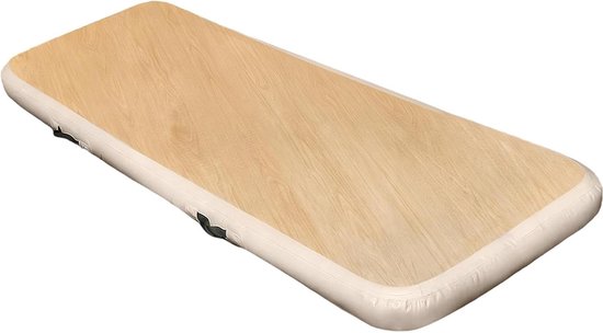 Camping Slaapmat - Luchtmatras Opblaasbaar - Buiten Overnachten - Weerbestendig Duurzaam - 200x65x15cm - Houtnerf