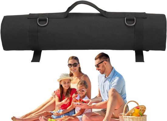 Camping slaapmat - Opvouwbare mat - Outdoor activiteiten - Waterdicht en vuilafstotend - 210 x 155 cm - Zwart