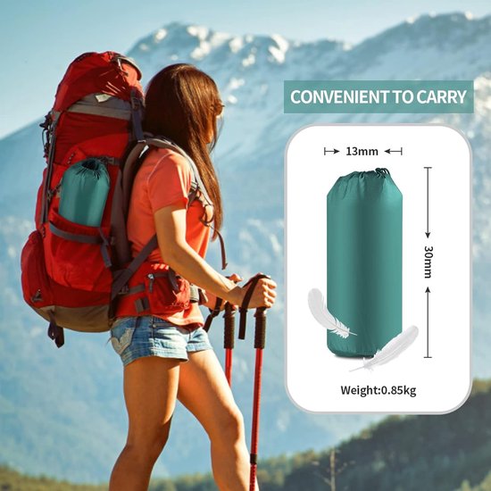 Camping Slaapmat , Zelfopblazend Luchtmatras , Buitenslaapmat met Kussen , Opvouwbaar Ultralicht Luchtbed , Opblaasbare Slaapmat met Voetpomp voor Backpacken , Wandelen , Meerblauw van Camp