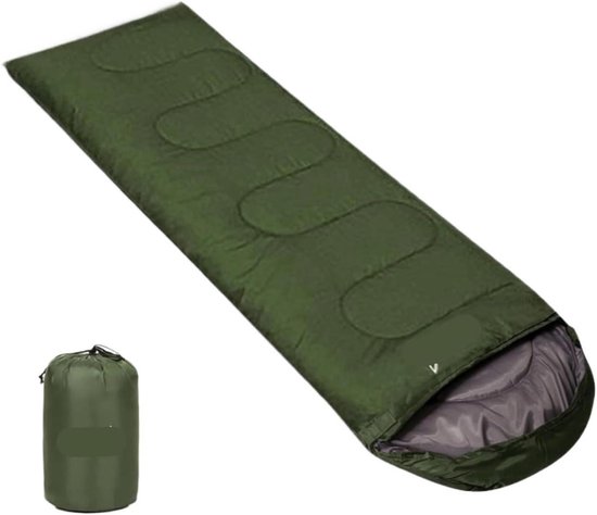 Camping Slaapzak - Lichtgewicht Slaapzak - Buitenavonturen - Thermale Isolatie - 210x75cm - Groen van Camping