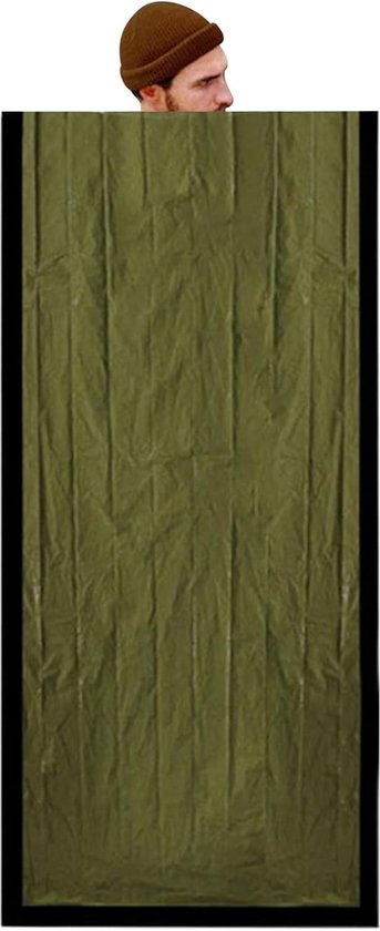 Camping Slaapzak - Lichtgewicht Slaapzakje - Buitenavonturen - Waterdichte Noodopvang - 266 x 91 cm - Groen