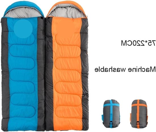 Camping Slaapzak - Outdoor Slaapzak - Kamperen en Wandelen - Lichtgewicht en Waterdicht - 190 x 75 cm - Oranje