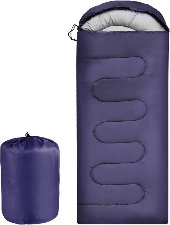 Camping Slaapzak - Outdoor Slaapzak - Kamperen en Wandelen - Waterdicht en Wasbaar - 210 x 76 cm - Blauw