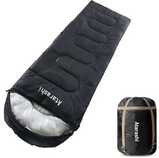 Camping Slaapzak voor 4 Seizoenen - Licht en Warm, Extra Groot met Compressiezak voor Outdoor Avonturen