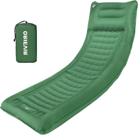 Camping Sleeping Mat - 12 cm Thickened Inflatable Mattress for Travel - Self Inflatable Sleeping Mat with Cushion for Hiking - Beach Tent Trekking Outdoor Ultralight Air Mattress van Merkloos