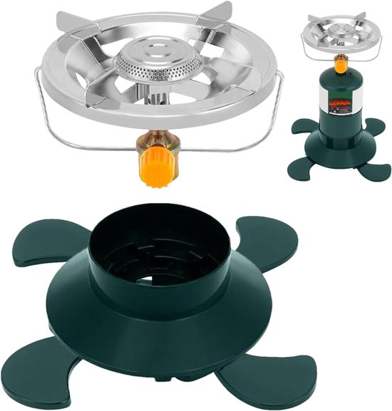 Camping Stove Base - Gasfles Onderstel - Buiten Koken - Opvouwbaar Verstelbaar - 30cm Uitgevouwen - Enkele Kleur van Merkloos