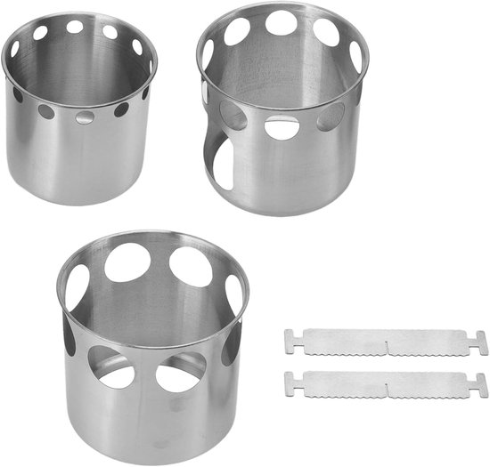 Camping Stove Set - Draagbare Kooktoestel - Outdoor Koken - Roestvrij Staal - 13 x 12 x 12 cm - Zilver