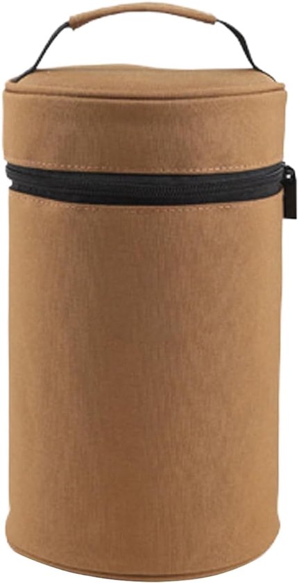 Camping Tafelgerei Tas - Opbergtas Servies - Buiten Eten - Waterdicht Krasbestendig - 15x25cm - Bruin