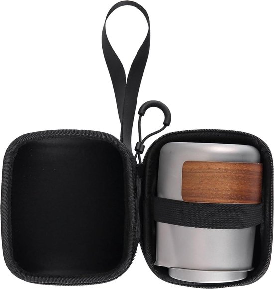 Camping Theepot - Outdoor Waterkoker - Thee Zetten - Ingebouwde Zeef - 350 ml Capaciteit - Zilverkleurig