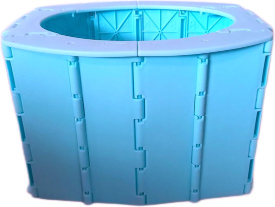 Camping toilet - Klein - Turquoise - Opvouwbaar toilet - Kinder toilet - Draagbare toilet - Reistoilet - Baby toilet - Autotoilet - Noodtoilet van Camp