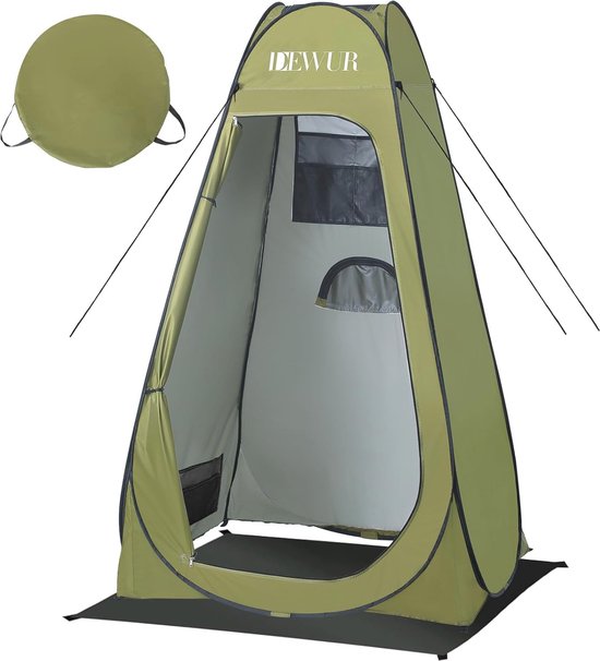 Camping toilettent UV 50+ met draagtas - Pop-up douchetent en omkleedcabine voor privacy en gemak van Floordirekt