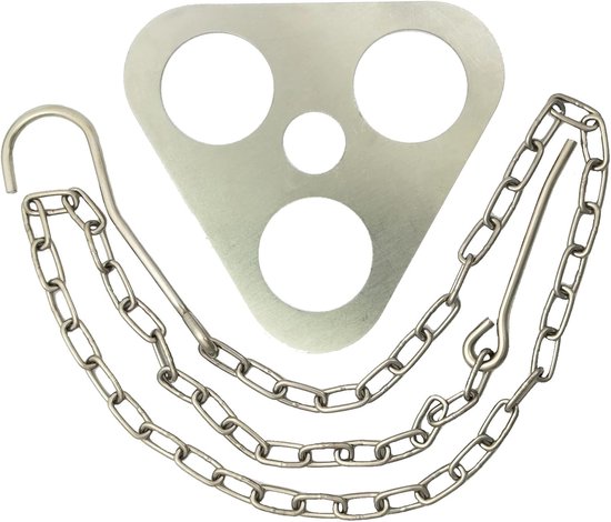 Camping Tripod for Ccooking,A Set Campfire Tripod,Made of Stainless Steel,Will Be Essential Camp Gear When You Cook or Grill Outdoors(Silver) van Camping