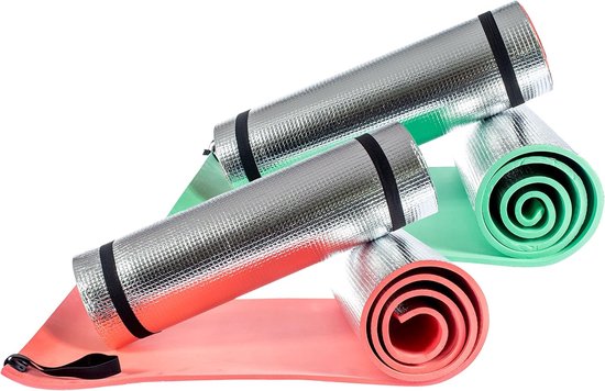 Camping van aluminium, blauw schuim. van Camping