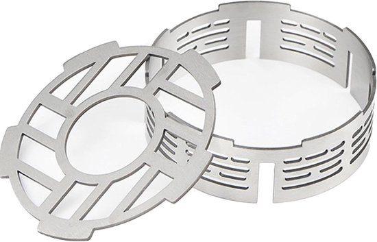 Camping windscherm - Fornuis windblokker - Wind blokkeren - Roestvrij staal - 14 x 4 cm - Zilverkleurig