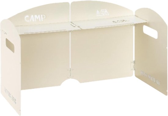 Camping Windscherm - Kookplaat Accessoire - Buiten Koken - Opvouwbaar Ontwerp - 46 x 38 cm - Zilver