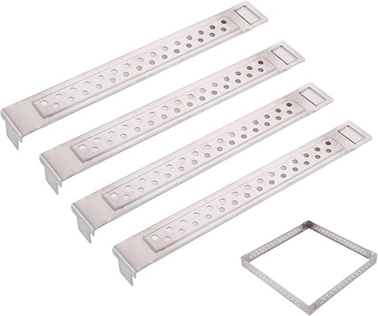 Camping Windscherm - Kookplaat Barrière - Outdoor Koken - Hittebestendig Staal - 23 cm Lengte - Zilver