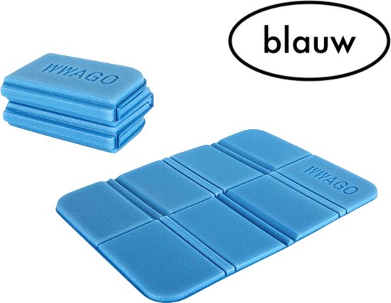 Camping zit matje - Picknick kussen - vouwkussen - Seat pad - Blauw van Camp