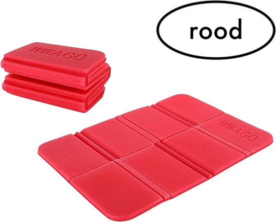 Camping zit matje - Picknick kussen - vouwkussen - Seat pad - Rood van Camp