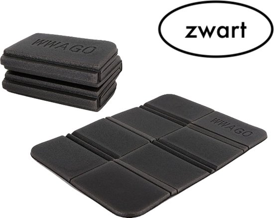Camping zit matje - Picknick kussen - vouwkussen - Seat pad - Zwart van Camp