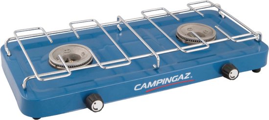 Campingaz Base Camp Camping kooktoestel - 2 pits camping gas kooktoestel - 2x 1600 Watt - blauw van Campingaz