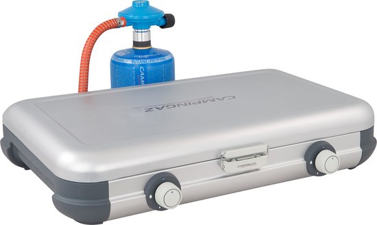 Campingaz Camping Kitchen 2 CV Camping kooktoestel - kooktoestel 2 pits - 2x 2000 Watt - zilvergrijs van Campingaz