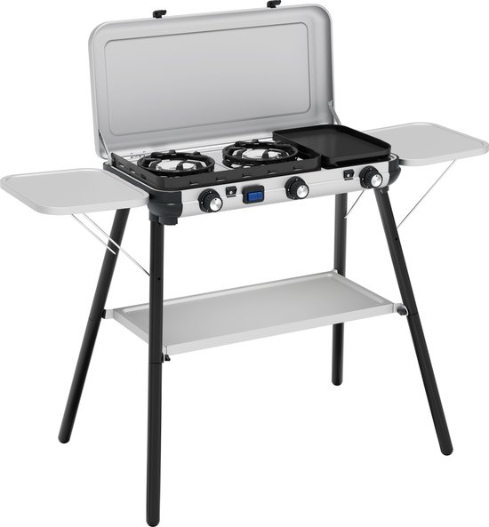 Campingaz Camping Kitchen 2 Multi-Cook Plus camping kooktoestel – 3 krachtige branders – koken en grillen op één apparaat van Campingaz