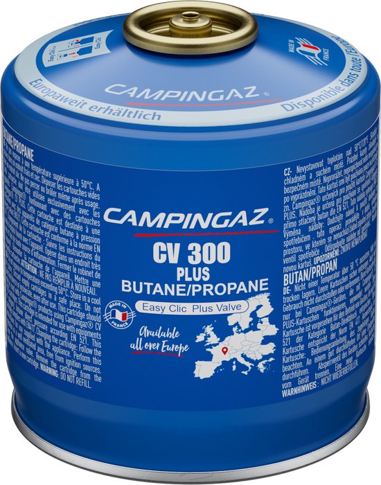 Campingaz CV300 Plus cartridge - 1 stuk - kliksysteem - 240 gram butaan / propaan - gas