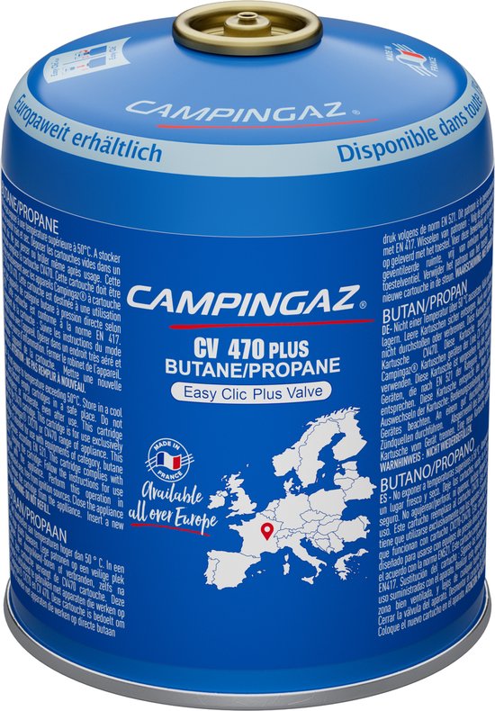 Campingaz CV470 Plus cartridge - 1 stuk - kliksysteem - 450 g isobutaan / propaan - gas