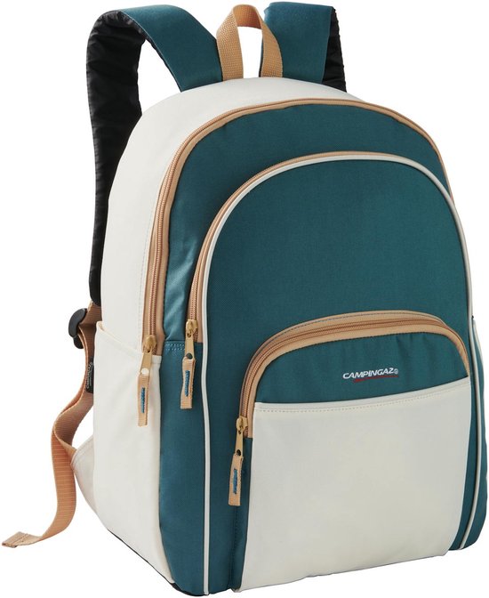 Campingaz Fold'N Cool Backpack 20L Koeltas – Stijlvol en praktisch – Antibacteriële voering - groen/beige/wit van Merkloos