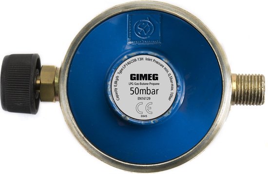 Campingaz Gasdrukregelaar x 1/4 links 50mbar van Campingaz