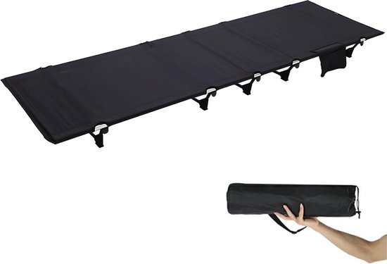 Campingbed, inklapbaar, draagbaar, licht, 187 x 60 cm, belastbaar tot 150 kg, licht campingbed voor onderweg, opvouwbaar en draagbaar van Camp