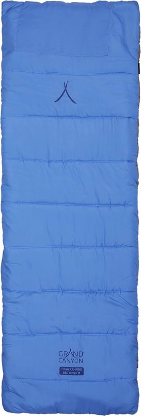 Campingbed-oplegger - zachte en goed isolerende veldbed-topper met polyestervulling, tas voor kussens, aan beide zijden bruikbaar (blauw of grijs) van Ohuhu