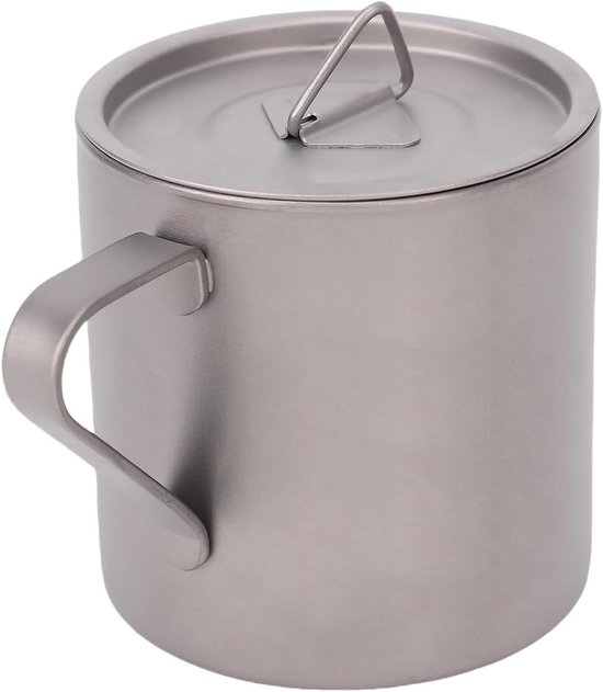 Campingbeker met Deksel - Geïsoleerde Mok Reisbeker - Buitenactiviteiten Genieten - Dubbellaags Geïsoleerd - 120 ml - Zilver