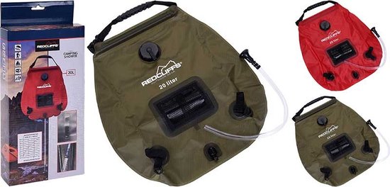 Campingdouche met thermometer - 20 liter - groen van Gabbag