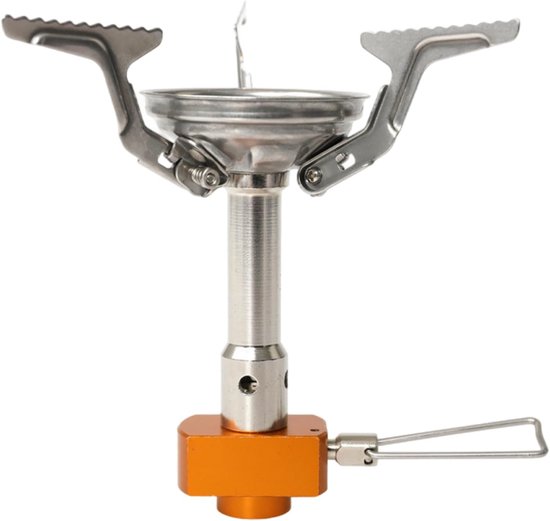 Campingfornuis Backpacken - Draagbare Gasbrander - Outdoor Koken - 3000W Warmtevermogen - 4 Ounce Gewicht - Zilver