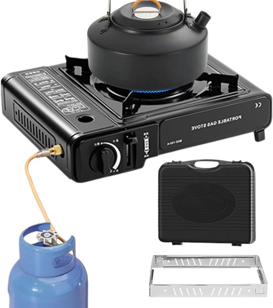 Campingfornuis - Buiten koken - Outdoor avonturen - Winddichte vlam - Compact ontwerp - Zilver