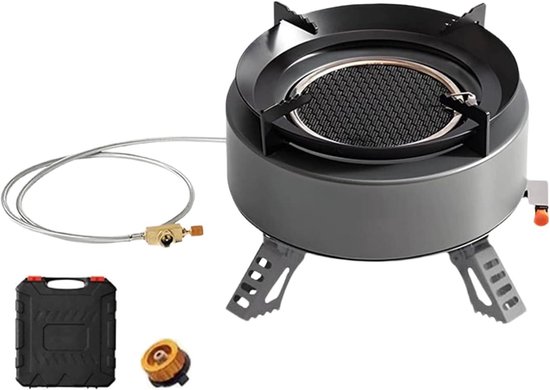 Campingfornuis - Draagbaar kooktoestel - Outdoor koken - Winddicht ontwerp - 21.8 x 14 x 26 cm - null