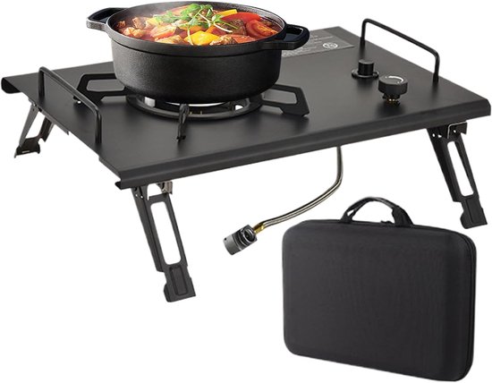 Campingfornuis Opvouwbaar - Draagbare Brander - Buiten Koken - Roestvrij Staal - 415 x 29 x 105 cm - Zilver