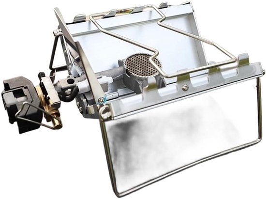 Campingfornuis Opvouwbaar - Draagbare Kookplaat - Buiten Koken - 2800W Snelle Verwarmer - 14.5 x 7.8 cm - Zilver