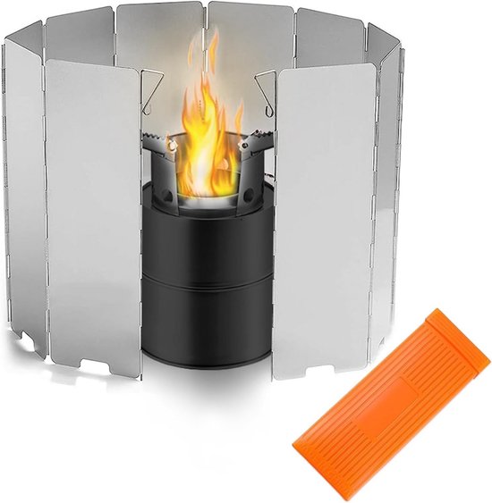 Campingfornuis voor buiten met windscherm en aluminium constructie