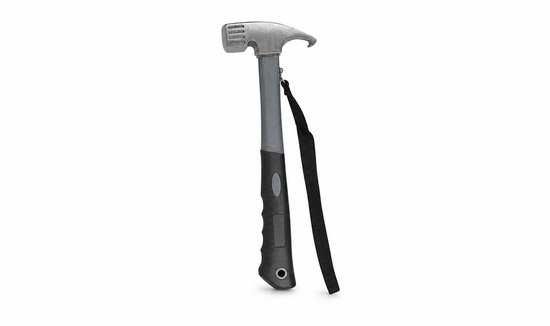 Campinghamer 16 oz met haringtrekker - 30 cm - staal en rubber