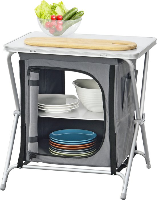 Campingkast opvouwbaar 64x60x45 cm donkergrijs van Camp