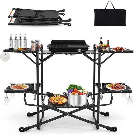 Campingkeuken - Kampeerkast - Kampeerkeuken - Opvouwbaar - Inklapbaar - Outdoor