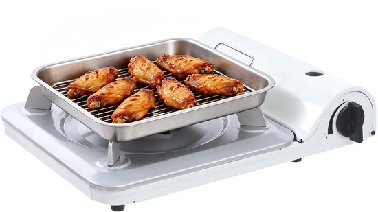 Campingkooktoestel BBQ-Grill Op Butaangas Campingkoker Grill Stove Voor Buiten Wandelen 33*25.5*7cm